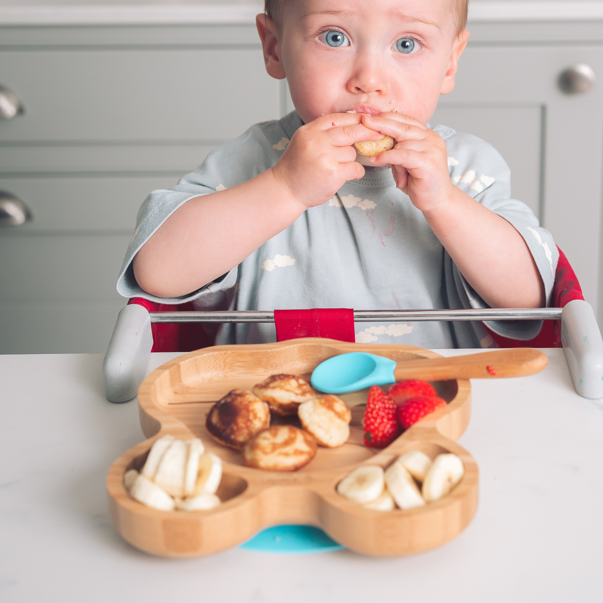 Bamboo Suction Mouse Plate & Bowl Set