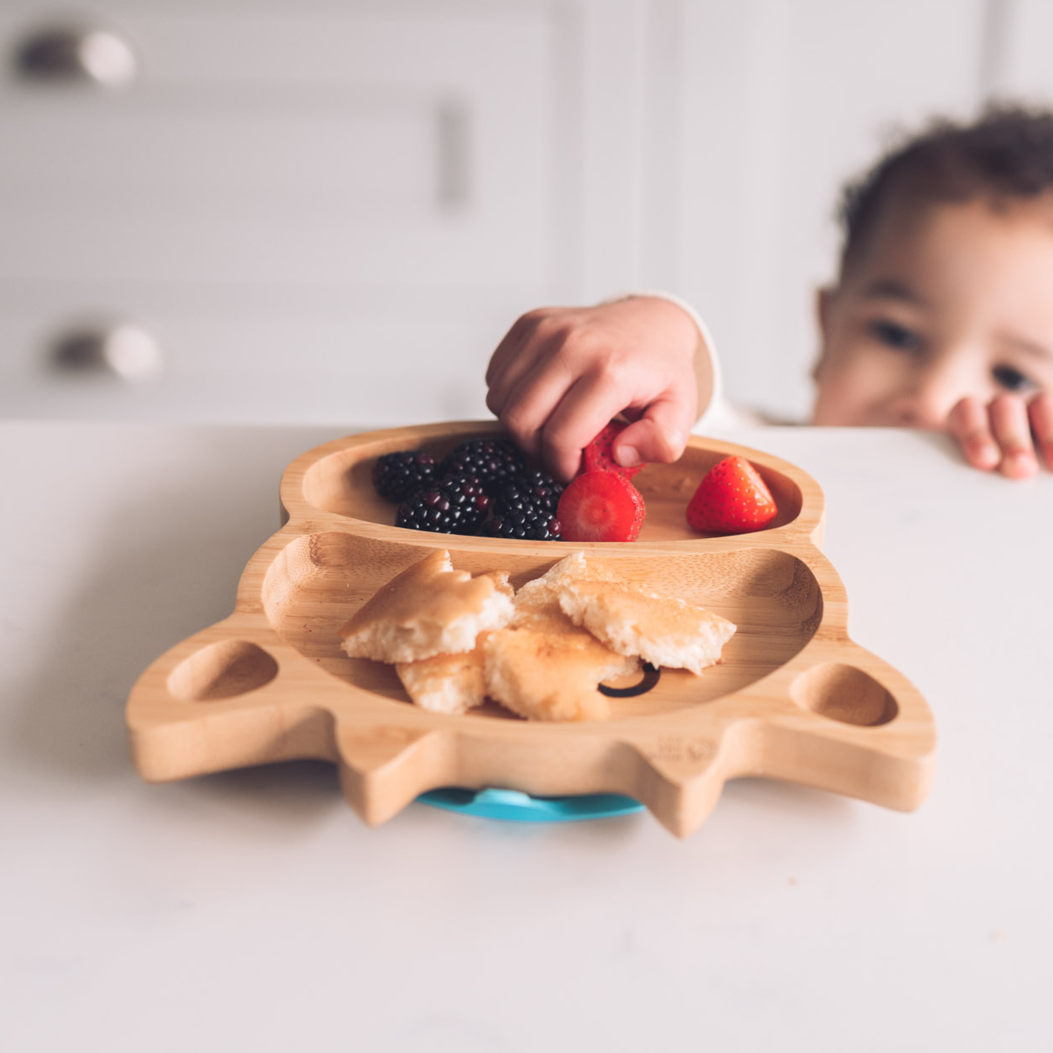 Bamboo Suction Cow Plate & Bowl Set