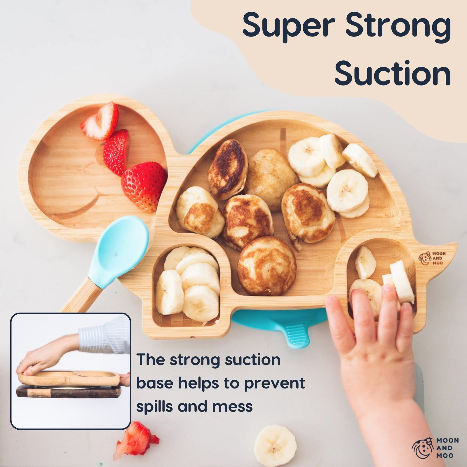 Bamboo Suction Tortoise Plate & Bowl Set