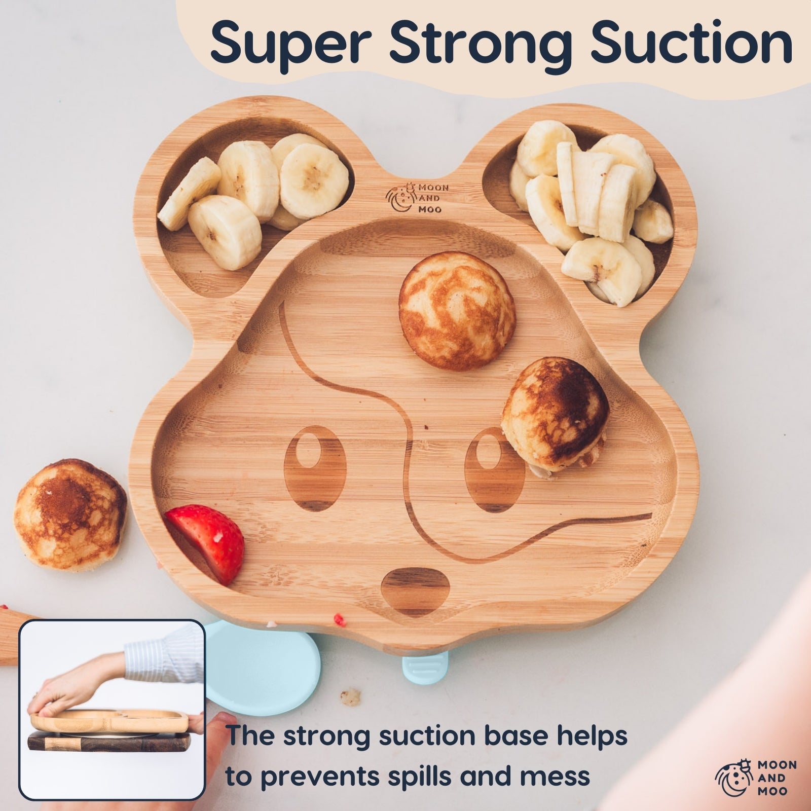 Bamboo Suction Mouse Plate & Bowl Set