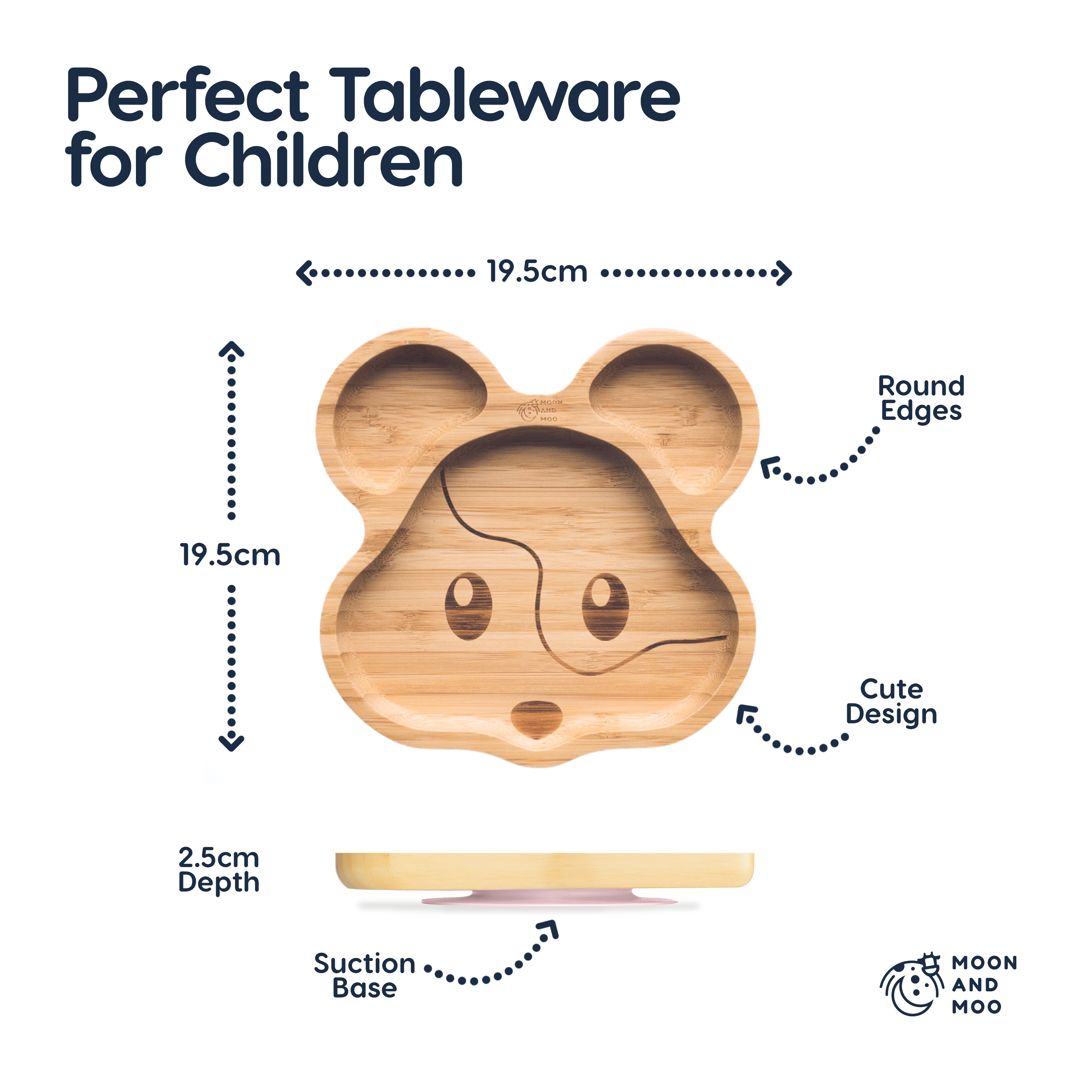 Bamboo Suction Mouse Plate & Bowl Set
